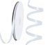 Toniful Satinband, dünnes, einfarbiges Satinband für Geschenkverpackungen, Basteln, Haarschleifen, Hochzeitsdekoration, Einladungskarten, Blumensträuße, 0,6 cm x 91 m, Weiß