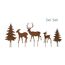LB H&F 5er Set ROSTSTECKER Hirsch/REH/Bäume Familie Herbstdeko Gartendeko Deko Dekoration Dekofigur Herbst Winter Metall Rost (Hirsch Set)