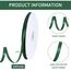 Toniful Satinband, dünnes, einfarbiges Satinband für Geschenkverpackungen, Basteln, Haarschleifen, Hochzeitsdekoration, Einladungskarten, Blumensträuße, 0,6 cm x 91 m, Smaragdgrün
