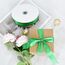 Toniful Satinband, dünnes, einfarbiges Satinband für Geschenkverpackungen, Basteln, Haarschleifen, Hochzeitsdekoration, Einladungskarten, Blumensträuße, 2,5 cm x 91 m, Grün