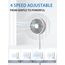 UNITEDTIME Tragbarer Ventilator Faltbares Wiederaufladbares [Fernbedienung] Foldaway Stehendes Pedestal Oszillierende Timer für Camping Reisen, Schlafzimmer, Klappbar (Weiß)