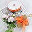 Toniful Satinband, dünnes, einfarbiges Satinband für Geschenkverpackungen, Basteln, Haarschleifen, Hochzeitsdekoration, Einladungskarten, Blumensträuße, 2,5 cm x 91 m, Orange