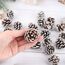 ENLACE 30 Stück Tannenzapfen, ca. 2-3cm, Klein Weihnachten Tannenzapfen mit Weißer Anstrich, Natur Kiefernzapfen Deko für Weihnachtsdeko DIY Handwerk Weihnachtsbaum Herbst Winter Dekoration