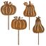 BOFUNX 4 Stück Rost Gartenstecker Herbst Kürbis Gartendeko Metall Rost Ahornblatt Deko
