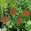 BOFUNX 4 Stück Rost Gartenstecker Herbst Kürbis Gartendeko Metall Rost Ahornblatt Deko