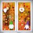 Moxled 159 Stück Fensterbilder Herbst - Zwerg Ahornblatt Herbstdeko Fenster Selbstklebend Aufkleber, Kleintiere Kürbis Truthahn Fensterdeko Herbst für Thanksgiving Herbst Deko