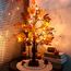 ACAREY Herbstdeko Ahornblatt Baum Lichter, 61cm Herbst Dekoration Lichterbaum Für Innen mit Timer, Herbst Deko Lichterbaum Herbstblätter Kürbis Deko Für Tisch Halloween Herbstdeko Zum Aufhängen
