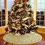 120 cm Weihnachtsbaum Decke Gold, Ttannenbaum Decke Round, Weihnachtsbaum Rock mit Doppellagigen Pailletten, Luxuriös Christbaumdecke für Herbst Winter Thanksgiving Neujahr Party Weihnachtsdeko