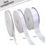 TONIFUL Satinband weiß 25mm, 91 Meters Dekoration Geschenkband Fein Schleifenband, Stoffband für Hochzeit, Taufe und Geburtstag Geschenke Der Valentinstag Verpackung von Geschenken
