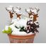 LB H&F Lilienburg 4er Set Hirsch Geweih Gartenstecker rost Hirschkopf Weihnachtsdeko Rosthirsch edelrost deko Metall (4er Set Hirsch)