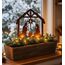 LB H&F Lilienburg Rostkrippe Gartenstecker Krippe Gartenstecker Weihnachtskrippe Winterdeko Weihnachtsdeko edelrost deko Weihnachten Dekoration Weihnachtsdeko Metall (Krippe)