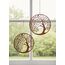 2er Set Baum Lebensbaum Rost Dekohänger Anhänger Hängedeko Herbst Winter Frühling Sommer Baum Fenster Eingang Tür Dekoration
