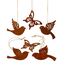 6er Set Lilienburg Dekohänger Anhänger Rost Hängedeko Vogel Vögel Schmetterling Edelrost Deko-Anhänger „Frühlingszauber“ (Mix A)