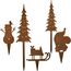LB H&F Lilienburg 5er Set Gartenstecker Schneemann Schlitten Roststecker Tannenbaum Santa rost Winterdeko Weihnachtsdeko edelrost deko Weihnachten Dekoration Metall klein