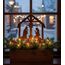 LB H&F Lilienburg Rostkrippe Gartenstecker Krippe Gartenstecker Weihnachtskrippe Winterdeko Weihnachtsdeko edelrost deko Weihnachten Dekoration Weihnachtsdeko Metall (Krippe)