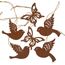 6er Set Lilienburg Dekohänger Anhänger Rost Hängedeko Vogel Vögel Schmetterling Edelrost Deko-Anhänger „Frühlingszauber“ (Mix A)