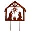 LB H&F Lilienburg Rostkrippe Gartenstecker Krippe Gartenstecker Weihnachtskrippe Winterdeko Weihnachtsdeko edelrost deko Weihnachten Dekoration Weihnachtsdeko Metall (Krippe)