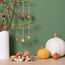 Gry & SIF Herbstanhänger Deko-Eicheln aus Filz, handgemachte skandinavische Herbstdeko, Herbst Dekoration Anhänger, Herbstdeko hängend | rote Eicheln 6er Set
