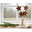 LB H&F Lilienburg 4er Set Gartenstecker rost Sterne Winterdeko Roststern Weihnachtsdeko edelrost deko Weihnachten Dekoration Weihnachtsdeko Stern Metall (4ER Set Sterne)