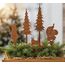 LB H&F Lilienburg 5er Set Gartenstecker Schneemann Schlitten Roststecker Tannenbaum Santa rost Winterdeko Weihnachtsdeko edelrost deko Weihnachten Dekoration Metall klein