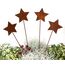 LB H&F Lilienburg 4er Set Gartenstecker rost Sterne Winterdeko Roststern Weihnachtsdeko edelrost deko Weihnachten Dekoration Weihnachtsdeko Stern Metall (4ER Set Sterne)