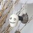 Gry & SIF handgemachte Totenkopf-Anhänger aus Filz | Halloween Deko Innen zum Aufhängen, Herbstdeko, Hängedeko Halloween, Halloweenanhänger | Totenköpfe 3er Set
