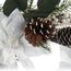 COM-FOUR® Türkranz Weihnachten - Adventskranz mit großen Blüten und Glitzer - Dekokranz Herbst - Weihnachtsdeko - Tischkranz - Weihnachtskranz