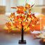 Künstlicher Herbst beleuchteter Ahornbaum 24 LED Kürbislichter Halloween Thanksgiving Dekorationen Tischlichter Batteriebetrieben fürDekoration Hochzeit Party Geschenke Indoor Outdoor Ernte Home Decor