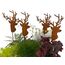 LB H&F Lilienburg 4er Set Hirsch Geweih Gartenstecker rost Hirschkopf Weihnachtsdeko Rosthirsch edelrost deko Metall (4er Set Hirsch)