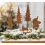 LB H&F Lilienburg 5er Set Gartenstecker Schneemann Schlitten Roststecker Tannenbaum Santa rost Winterdeko Weihnachtsdeko edelrost deko Weihnachten Dekoration Metall klein