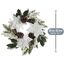 COM-FOUR® Türkranz Weihnachten - Adventskranz mit großen Blüten und Glitzer - Dekokranz Herbst - Weihnachtsdeko - Tischkranz - Weihnachtskranz