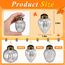 Deekin Mini-Baumschmuck-Set aus Glas, Herbst-Ornamente, Sortiert, Mini-Glaskugel-Dekorationen für kleine Weihnachtsbaumdekorationen mit Schlaufe, 3 Stile (Silber), 24 Stück