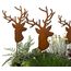 LB H&F Lilienburg 4er Set Hirsch Geweih Gartenstecker rost Hirschkopf Weihnachtsdeko Rosthirsch edelrost deko Metall (4er Set Hirsch)