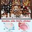 Moxled Fensterbilder Weihnachten Selbstklebend, 121 Weiß Fensterdeko Weihnachten, Wiederverwendbar Statisch Haftende PVC Aufkleber für Fenster Tür Winter Schneeflocken Weihnachtsdeko
