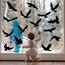 Moxled 20 Fensteraufkleber Vogelschutz, Fenstersticker Vogelaufkleber für Fensterscheiben Schwarz, Wiederverwendbar Statisch Haftende PVC Vogelschutz Aufkleber Fenster Fensterbilder Selbstklebend
