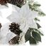 COM-FOUR® Türkranz Weihnachten - Adventskranz mit großen Blüten und Glitzer - Dekokranz Herbst - Weihnachtsdeko - Tischkranz - Weihnachtskranz