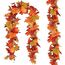 2 Stück Künstliche Ahornblatt Girlande,Künstliche Herbst Herbst Ahornblatt,Party Kamin Dekoration unechte Herbstlaub Herbstblätter für drinnen und draußen Hochzeit Erntedankfest Abendessen (A)