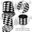 2 Rollen Weihnachten Kariertes Band Schwarz und Weiß Kariert Band Diamant Karo Drahtkante Band Diamant Muster Dekorative Bänder für Weihnachten Herbst Baum Wrapping DIY Handwerk (4,8 cm)