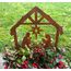 LB H&F Lilienburg Rostkrippe Gartenstecker Krippe Gartenstecker Weihnachtskrippe Winterdeko Weihnachtsdeko edelrost deko Weihnachten Dekoration Weihnachtsdeko Metall (Krippe)
