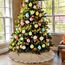 120cm Weihnachtsbaum Decke Jute, Tannenbaum Decke mit Rüschen, Rustikal Sackleinen Weihnachtsbaum Rock, Christbaumdecke für Winter Herbst Party Thanksgiving Neujahr Holiday Weihnachtsdekoration