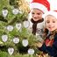 Deekin Mini-Baumschmuck-Set aus Glas, Herbst-Ornamente, Sortiert, Mini-Glaskugel-Dekorationen für kleine Weihnachtsbaumdekorationen mit Schlaufe, 3 Stile (Silber), 24 Stück