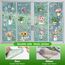 Moxled 9 Blatt Fensterbilder Frühling Blumen Selbstklebend - Fensterdeko Frühling Fenstersticker Topfpflanze Hängend Pflanzen Schmetterlinge Fensteraufkleber Wiederverwendbare für Kinderzimmer Deko