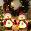 ACAREY Weihnachtsdeko Wichtel mit Licht, 2 Stück Weihnachten Deko Schneemann Wichtel Figure Weihnachten Tischdeko Figur für Weihnachtsdeko Innen Kamin Büro Zimmer Weihnachts Geschenke