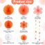 SUNBEAUTY 9 Stück Herbst Party Dekorationen Rot Orange Papier Fächer Dekor Hanging Gänseblümchen Girlande Rosa Weiß Blume Party Dekorationen für Hochzeit Geburtstag Klassenzimmer Baby Shower
