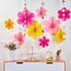 SUNBEAUTY 9 Stück Papier Fächer Dekoration Hanging Girlande Rosa Gelb Blumen Papierfächer Party Deko Set für Hochzeit Geburtstag Tea Party Tischdeko Classroom Baby Shower Backdrop Garland