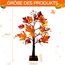 Weihnachtsdeko Lichterbaum Für Innen mit 24 LEDs, LED Baum Licht Bäumchen Birken Herbst Deko Lichterbaum mit blätter Deko Für Weihnachtsdeko Tisch Herbstdeko Zum Aufhängen, Innendeko (Herbstdeko)