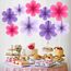 SUNBEAUTY 9 Stück Papier Fächer Dekoration Hanging Girlande Blau Hellviolett Orange Blumen Papierfächer Party Deko für Hochzeit Geburtstag Tea Party Tischdeko Classroom Baby Shower Backdrop Garland