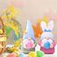 ENLACE 2 Stück Ostern Deko Wichtel, Handgemachte Plüsch Osterhasen Zwerg mit Eiern, Osterhasen Puppen für Osterdekoration Frühling Osterhase Wichtel Dekor Urlaub Dekoration