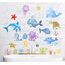 Moxled 9 Blatt Fensterbilder Kinderzimmer Selbstklebend - Meerestiere Wandtattoo Badezimmer Fenstersticker Wiederverwendbare Unterwasserwelt Fensteraufkleber für Kinderzimmer Badezimmer Deko