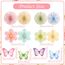 SUNBEAUTY 12 Stück Papier Fächer Dekoration Hanging Girlande Schmetterling Blumen Papierfächer Gartenparty deko Set für Hochzeit Geburtstag Tea Party Tischdeko Classroom Baby Shower Fasching Deko